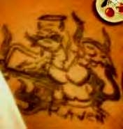 angelDevil for my daughter tattoo