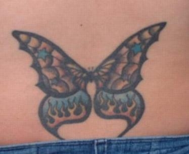 Old School Butterfly tattoo