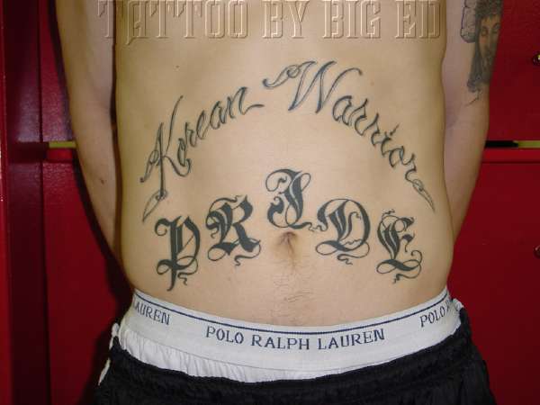 Pride Lettering tattoo