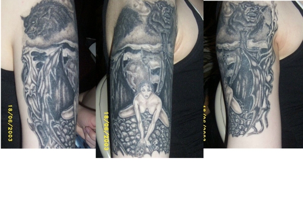 Succubus and Werewolves tattoo