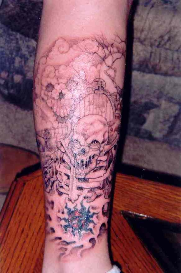 leg peice tattoo