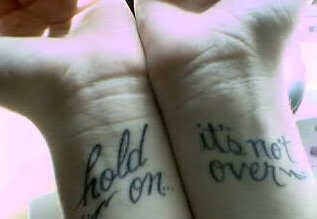"Hold On" tattoo