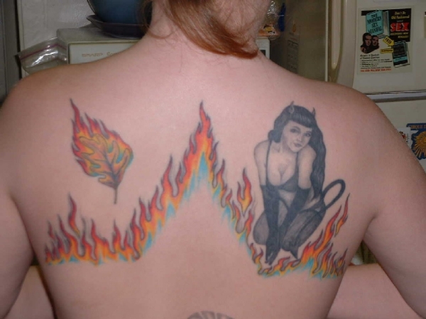 Burning Leaves tattoo