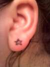 Stars On Ear Lobes tattoo