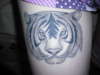 Tiger on my leg tattoo