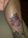 dead geisha head tattoo