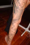 full leg tattoo