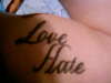 love#hate tattoo