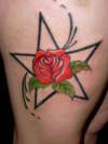 rose and star tattoo