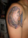 wolf howling tattoo