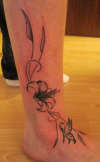 Floral Freehand, with lineshading tattoo
