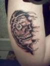 Grim Reaper Face tattoo
