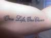 One Life, One Chance tattoo