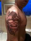 Samurai Mask - 1st Sitting tattoo