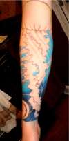 Start of my ocean sleeve. tattoo