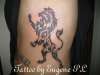 Tribal lion tattoo