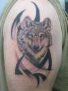 Wolf Tribal tattoo