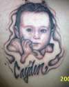 baby's portrait tattoo