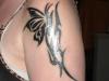 Tribal butterfly tattoo