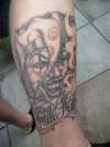 jester on my leg tattoo