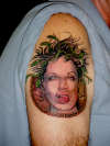 Angelina Jolie as Medusa tattoo