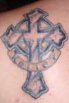 Celtic Cross Dedication tattoo