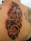 Flower work tattoo