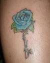 Rose Key tattoo