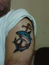 Shark n anchor tattoo