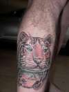 Swimming Tiger tattoo