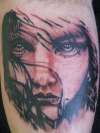 girl portrait tattoo