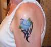 tribal flower tattoo