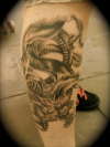 Dragon (black and grey) tattoo