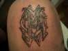 H D outline tattoo