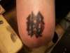 H D sign coloured tattoo