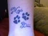 My dogs real paw prints tattoo