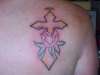 Rose and Cross tattoo