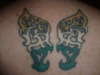 Tri Colour Wings tattoo