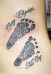 baby footprints tattoo
