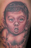 baby portrait tattoo