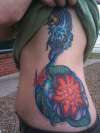 lotus w/ koi tattoo