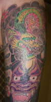 lower sleeve dragon and hanya tattoo