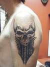 skull & tribal tattoo