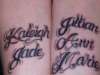 Children's names tattoo