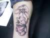 Custom Orchid in Black & White tattoo