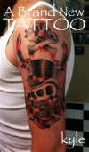 Skull/Roses1/2sleeve tattoo