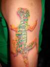colorfull lizard tattoo