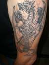 cross and dragon tattoo