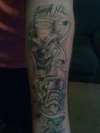 laugh now, cry later half sleve tattoo