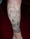 lower leg sleeve tattoo